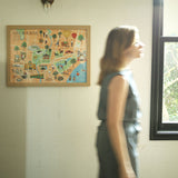 アートポスター メルボルンマップ <額付き>